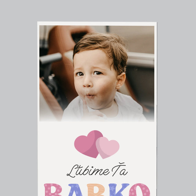 Fotokoláž: Ľúbime Ťa Babka - Magnetka Na Chladničku