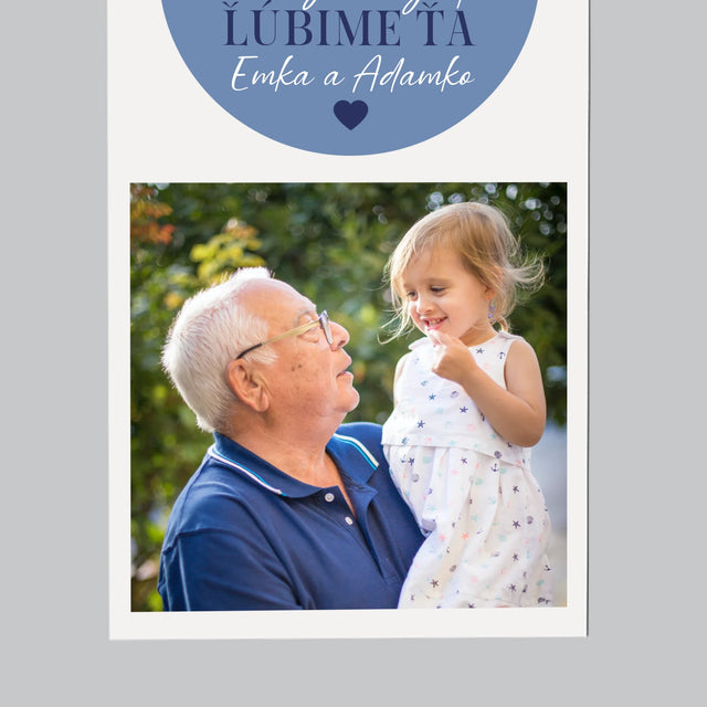 Fotokoláž: Milovaný Dedko - Magnetka Na Chladničku
