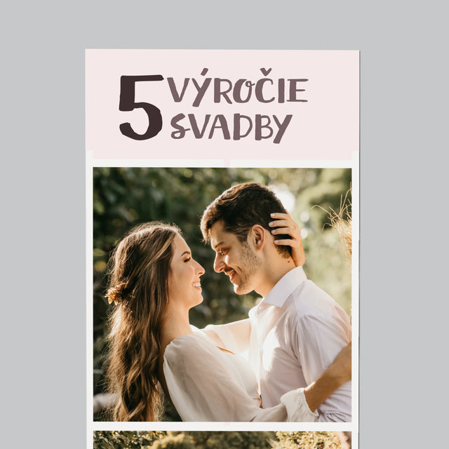 Fotokoláž: 5. Výročie Svadby - Magnetka Na Chladničku