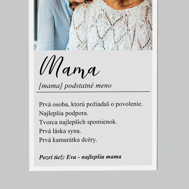 Fotografia A Podpis: Mama Definícia - Magnetka Na Chladničku