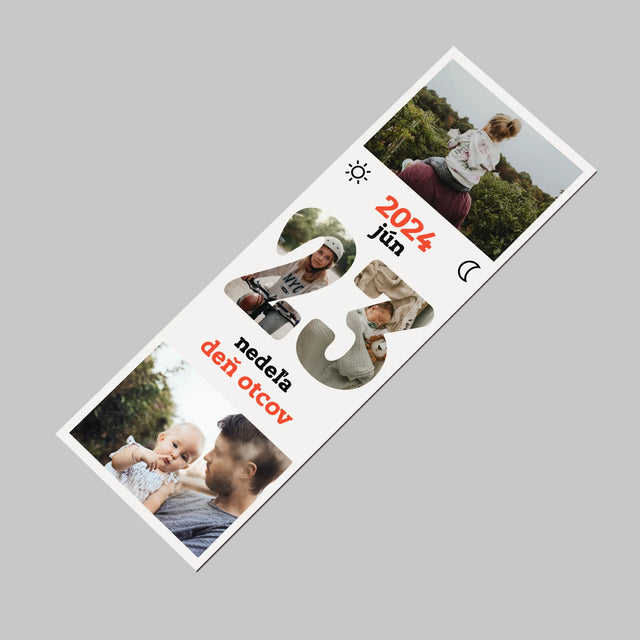 Slovo Z Fotografií: Deň Otcov List Kalendára - Magnetka Na Chladničku