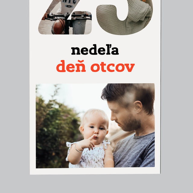 Slovo Z Fotografií: Deň Otcov List Kalendára - Magnetka Na Chladničku