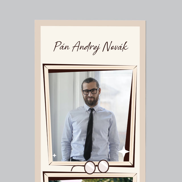 Fotografia A Podpis: Učiteľ S Triedou - Magnetka Na Chladničku