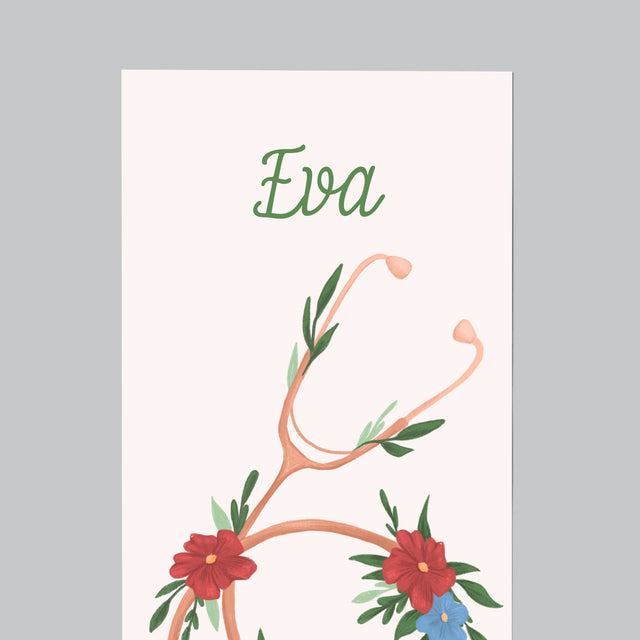 Fotografia A Podpis: Stetoskop Kvety - Magnetka Na Chladničku