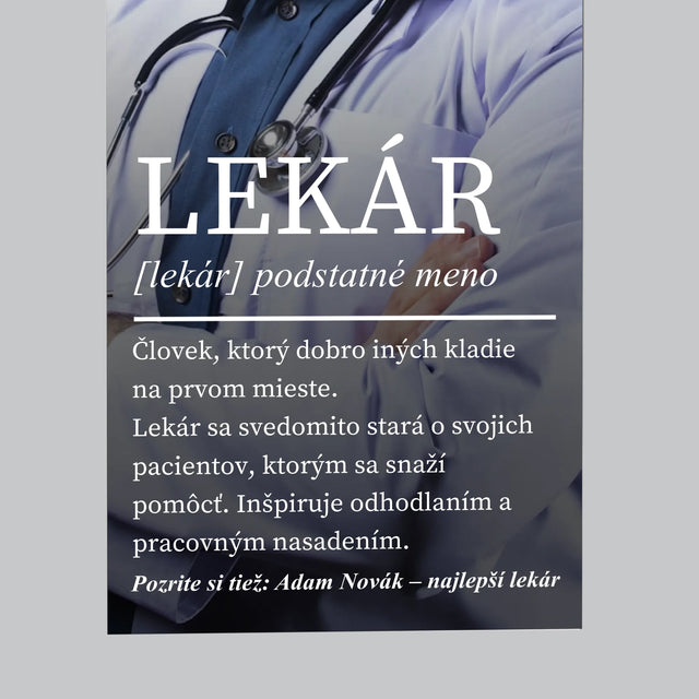 Fotografia A Podpis: Lekár Definícia - Magnetka Na Chladničku
