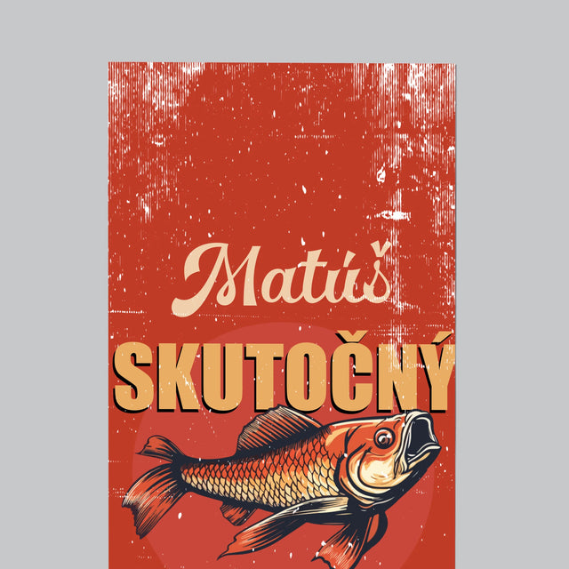 Meno A Podpis: Skutočný Rybár - Magnetka Na Chladničku