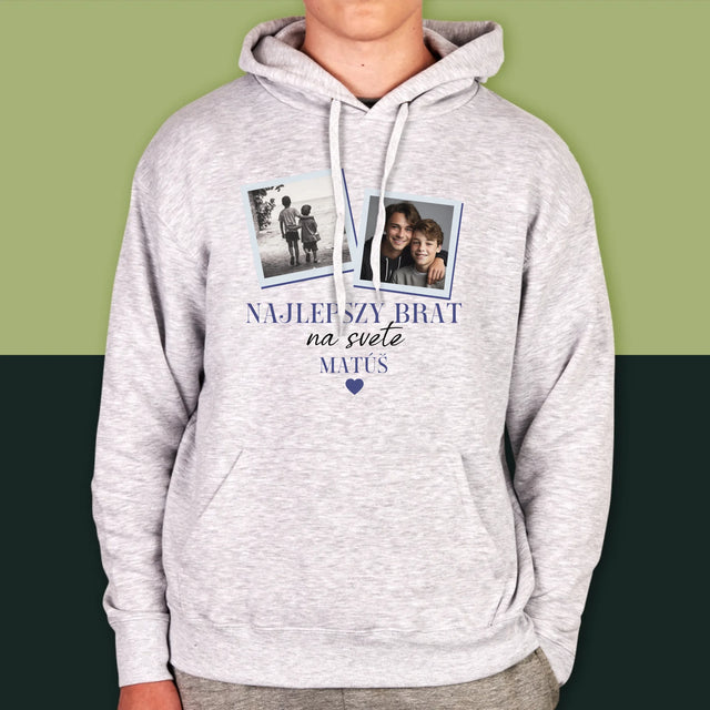 Fotokoláž: Najlepší Brat Na Svete - Pánska Mikina S Kapucňou