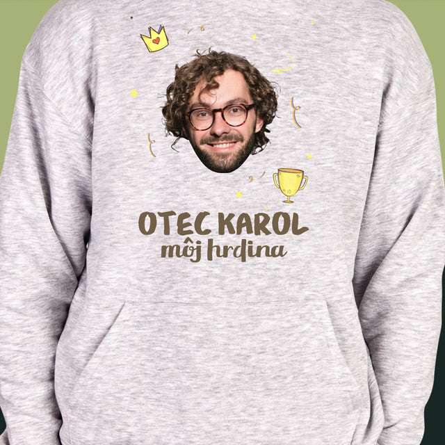 Fotografia A Podpis: Hrdina Otec - Pánska Mikina S Kapucňou