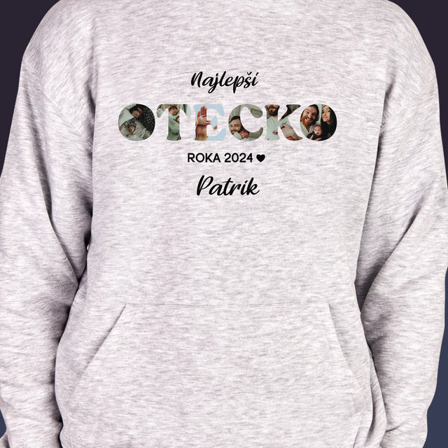 Slovo Z Fotografií: Najlepší Otecko Roka - Pánska Mikina S Kapucňou