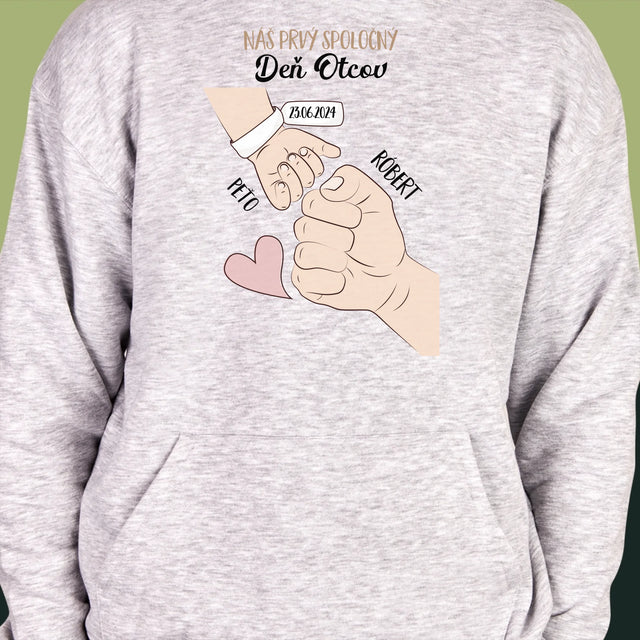 Meno A Podpis: Prvý Spoločný Deň Otcov - Pánska Mikina S Kapucňou