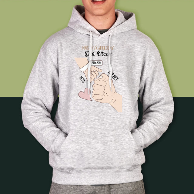 Meno A Podpis: Prvý Spoločný Deň Otcov - Pánska Mikina S Kapucňou