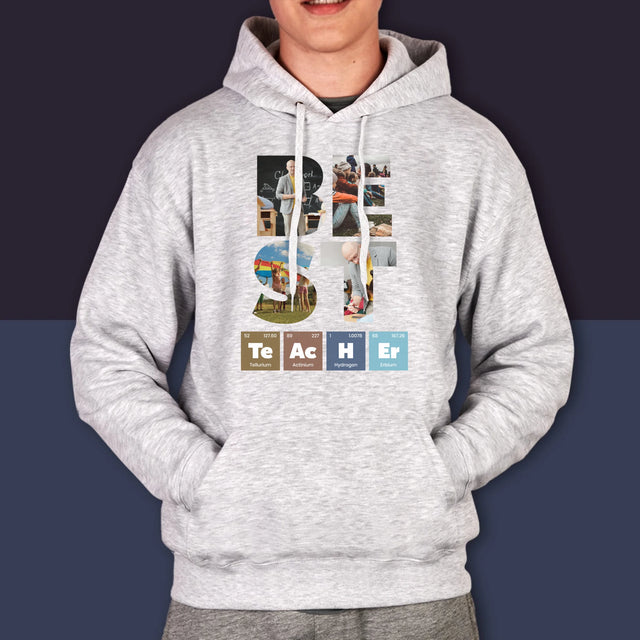 Slovo Z Fotografií: Najlepší Učiteľ - Pánska Mikina S Kapucňou