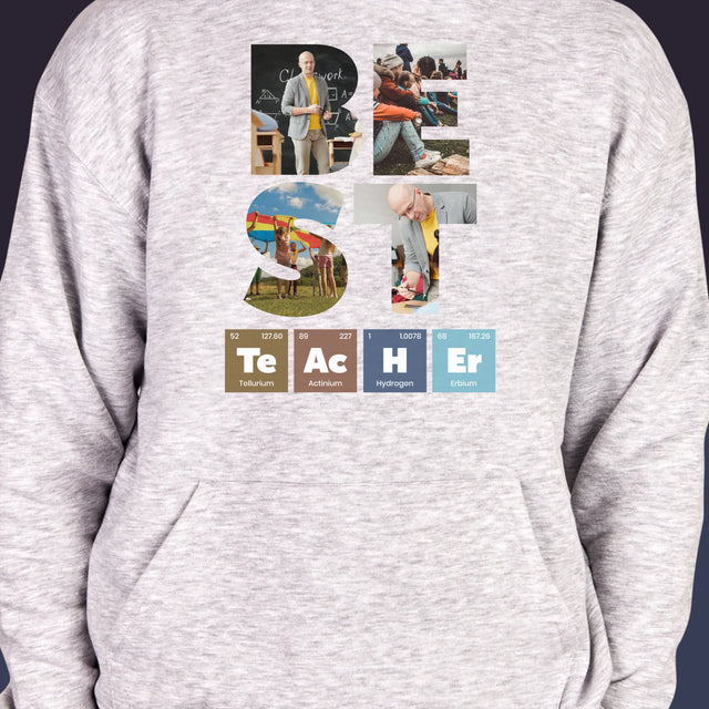 Slovo Z Fotografií: Najlepší Učiteľ - Pánska Mikina S Kapucňou