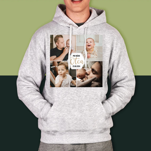 Fotokoláž: Pre Nášho Otca - Pánska Mikina S Kapucňou