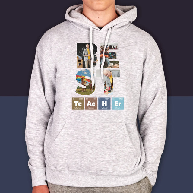 Slovo Z Fotografií: Najlepší Učiteľ - Pánska Mikina S Kapucňou