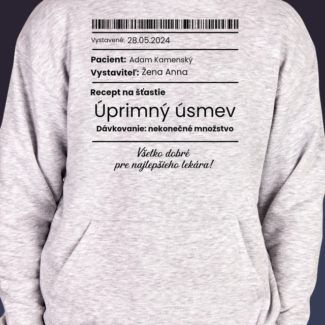Meno A Podpis: Recept Na Šťastie - Pánska Mikina S Kapucňou
