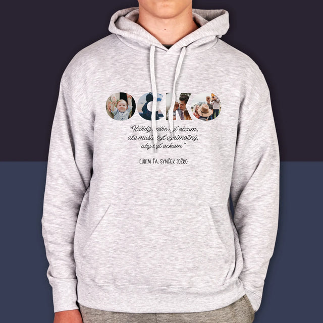 Slovo Z Fotografií: Môj Výnimočný Ocko - Pánska Mikina S Kapucňou