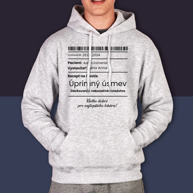 Meno A Podpis: Recept Na Šťastie - Pánska Mikina S Kapucňou