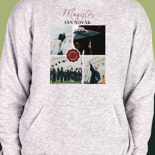 Fotokoláž: Magister - Pánska Mikina S Kapucňou
