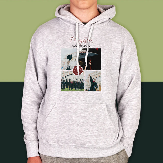 Fotokoláž: Magister - Pánska Mikina S Kapucňou