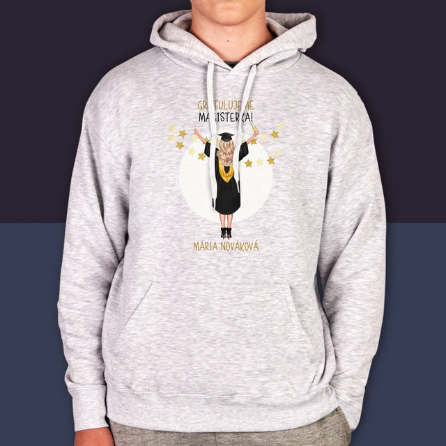 Tvorenie Postavy: Konečne Magister! - Pánska Mikina S Kapucňou