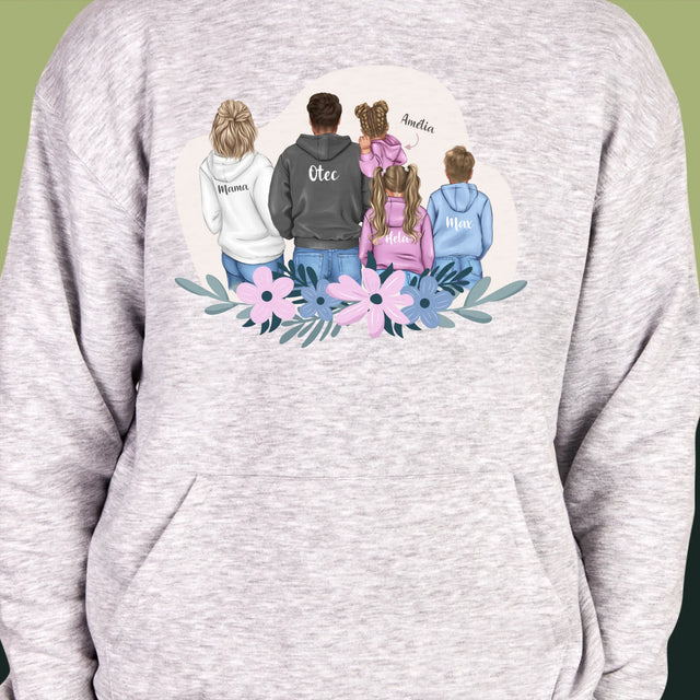 Tvorenie Postavy: Rodina S Deťmi - Pánska Mikina S Kapucňou