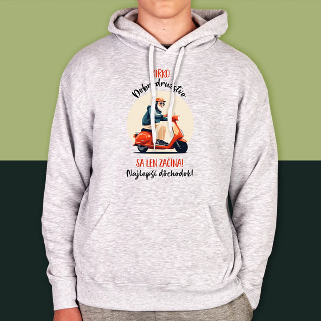 Meno A Podpis: Dobrodružstvo Sa Len Začína - Pánska Mikina S Kapucňou