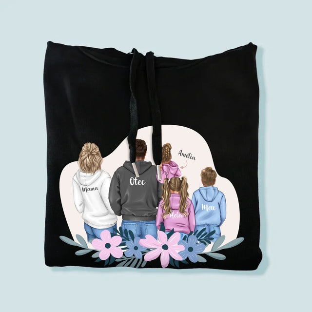 Tvorenie Postavy: Rodina S Deťmi - Pánska Mikina S Kapucňou