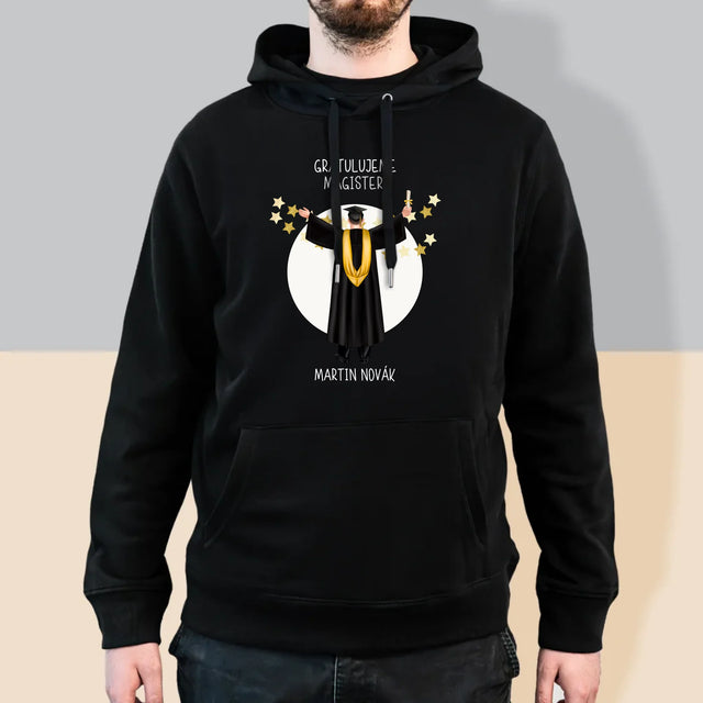 Tvorenie Postavy: Konečne Magister! - Pánska Mikina S Kapucňou