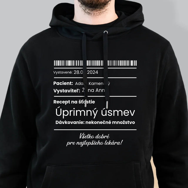 Meno A Podpis: Recept Na Šťastie - Pánska Mikina S Kapucňou