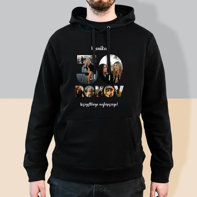 Slovo Z Fotografií: 30 Rokov Z Tvojich Fotografií - Pánska Mikina S Kapucňou