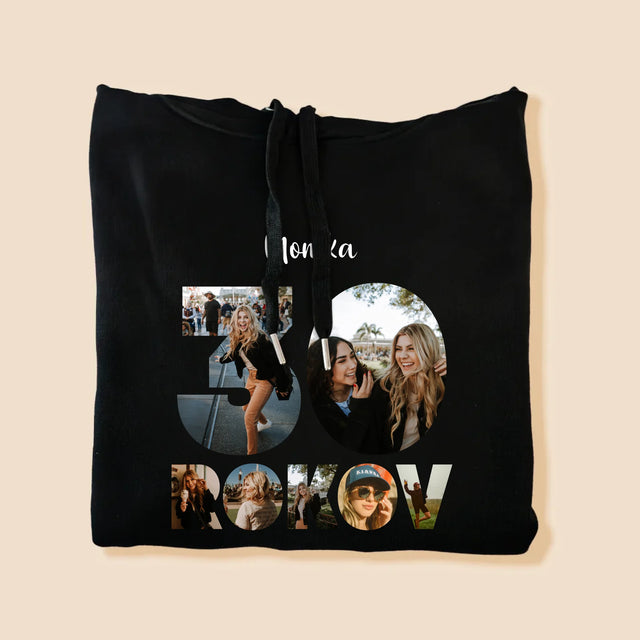 Slovo Z Fotografií: 30 Rokov Z Tvojich Fotografií - Pánska Mikina S Kapucňou