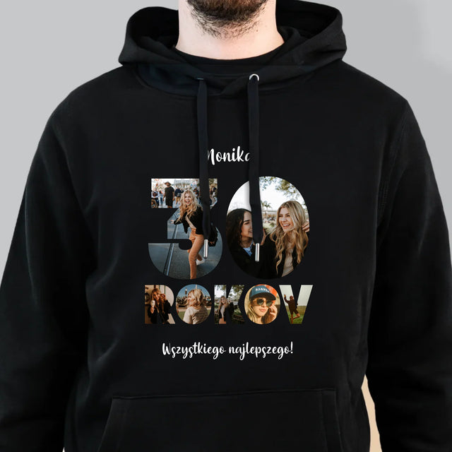 Slovo Z Fotografií: 30 Rokov Z Tvojich Fotografií - Pánska Mikina S Kapucňou