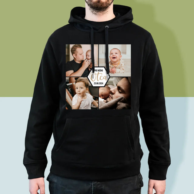 Fotokoláž: Pre Nášho Otca - Pánska Mikina S Kapucňou