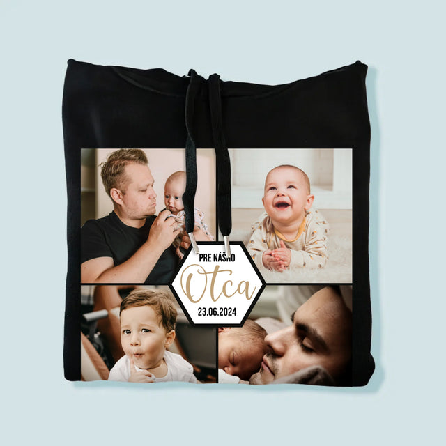 Fotokoláž: Pre Nášho Otca - Pánska Mikina S Kapucňou