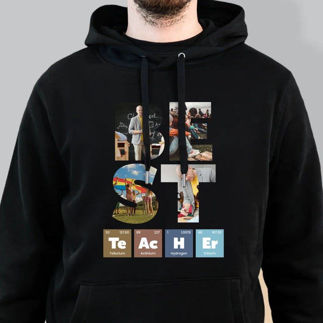 Slovo Z Fotografií: Najlepší Učiteľ - Pánska Mikina S Kapucňou