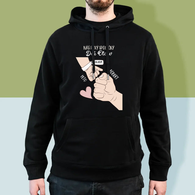 Meno A Podpis: Prvý Spoločný Deň Otcov - Pánska Mikina S Kapucňou