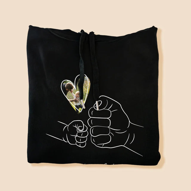 Fotografia A Podpis: Ocko Dieťa Rúčka - Pánska Mikina S Kapucňou