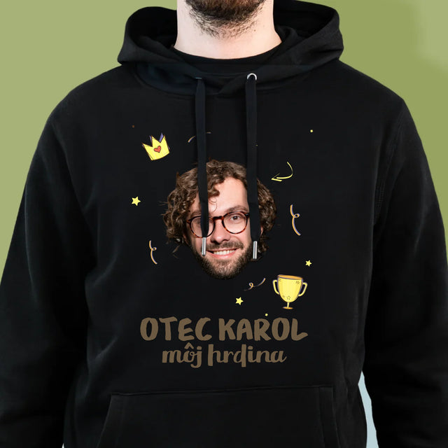 Fotografia A Podpis: Hrdina Otec - Pánska Mikina S Kapucňou
