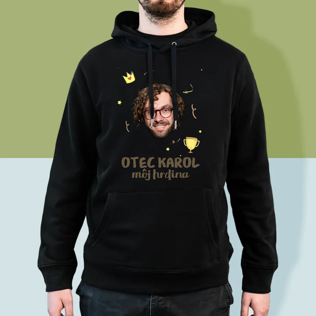 Fotografia A Podpis: Hrdina Otec - Pánska Mikina S Kapucňou