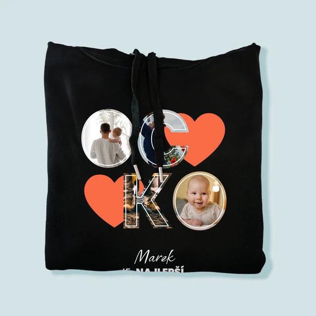 Fotokoláž: Ocko Je Najlepší - Pánska Mikina S Kapucňou