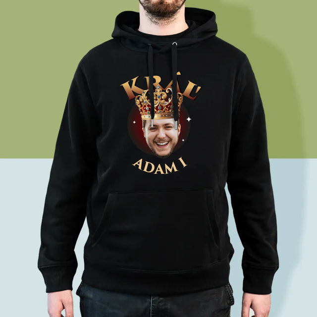 Fotografia A Podpis: Kráľ Fotografia - Pánska Mikina S Kapucňou