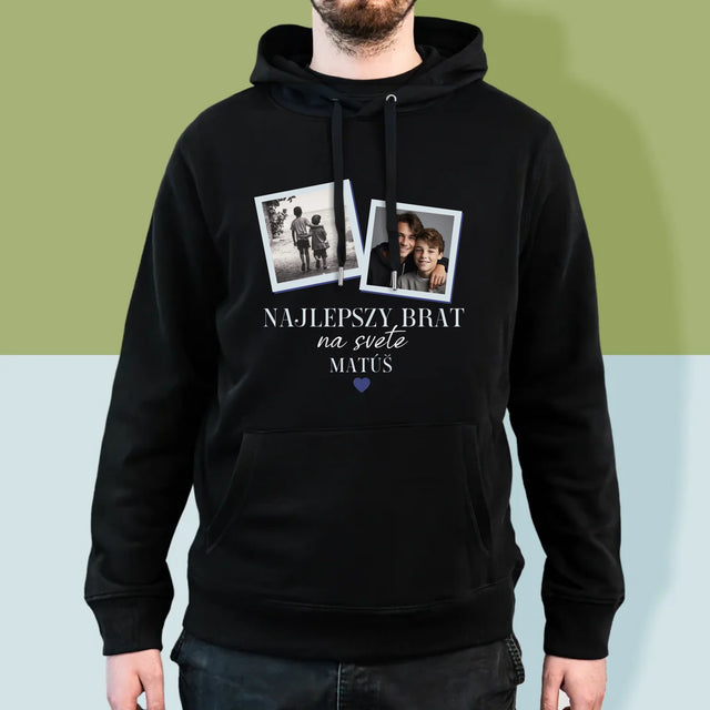Fotokoláž: Najlepší Brat Na Svete - Pánska Mikina S Kapucňou
