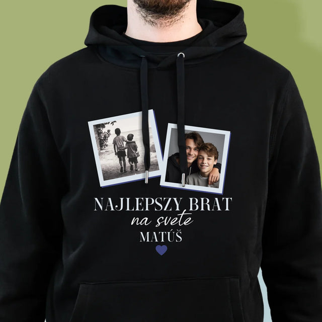 Fotokoláž: Najlepší Brat Na Svete - Pánska Mikina S Kapucňou