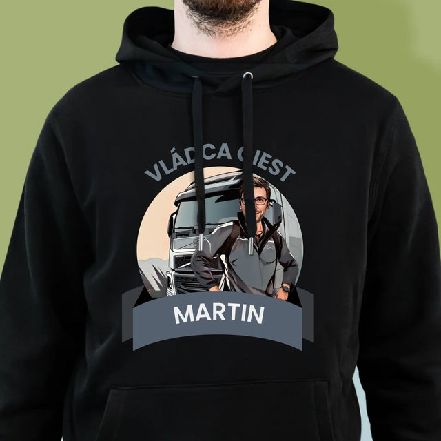 Tvoja Postava: Vládca Ciest - Pánska Mikina S Kapucňou