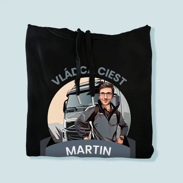 Tvoja Postava: Vládca Ciest - Pánska Mikina S Kapucňou