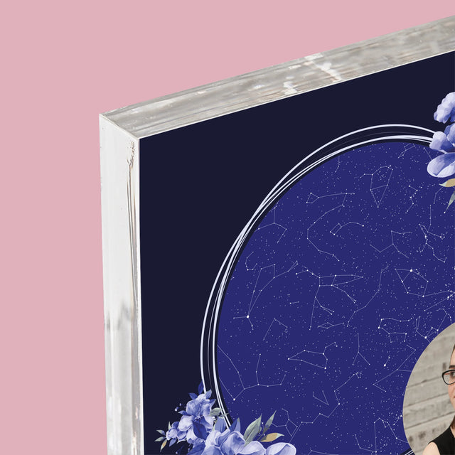 Mapa Hviezd: Mapa Hviezd: Hviezdy Svietia K Narodeninám - Akrylový Blok (Vertikálne)