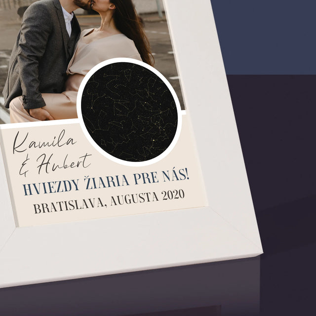 Mapa Hviezd: Hviezdy Žiaria Pre Nás - Rámček Na Fotografiu (Vertikálne)
