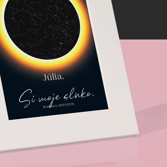 Mapa Hviezd: Mapa Hviezd: Si Moje Slnko - Rámček Na Fotografiu (Vertikálne)