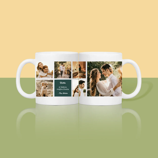 Fotokoláž: Milostná Koláž - Hrnček